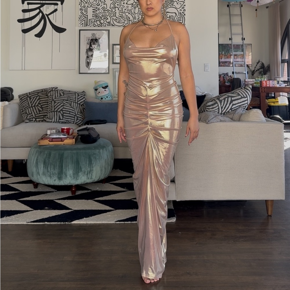 Rose gold formal dress